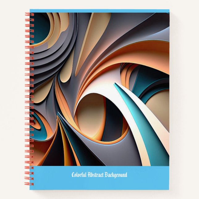 Colorful Abstract Background  Spiral Notebook (Front)