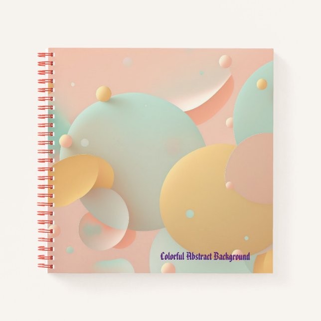 Colorful Abstract Background  Spiral Notebook (Front)