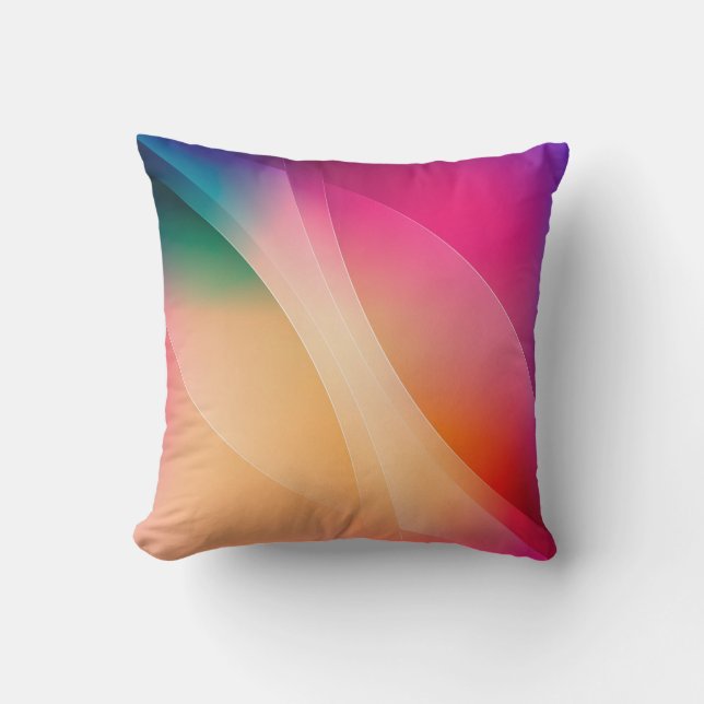 Colorful abstract background throw pillow (Front)