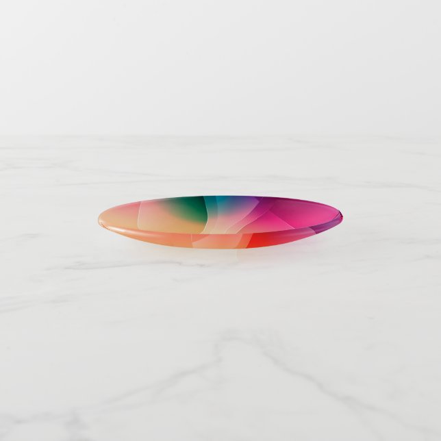 Colorful abstract background trinket tray (Angled)