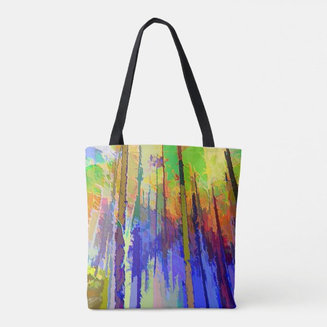 Colorful Abstract Bag with All Over Print (Back)