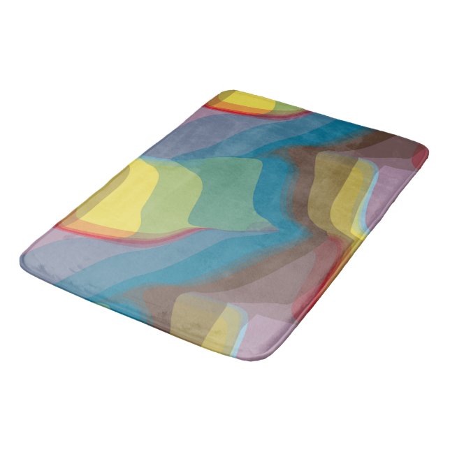 Colorful Abstract Bath Mat (Angled)