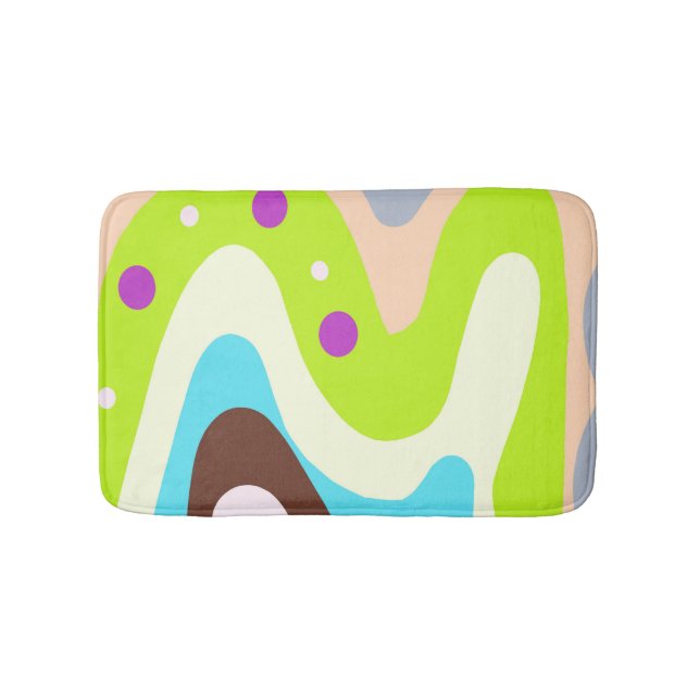 Colorful abstract bath mat (Front)