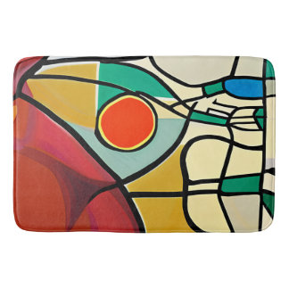 Colorful Abstract Bath Mat