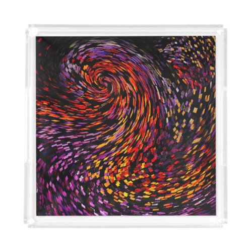 Colorful Abstract Beautiful Background Acrylic Tray