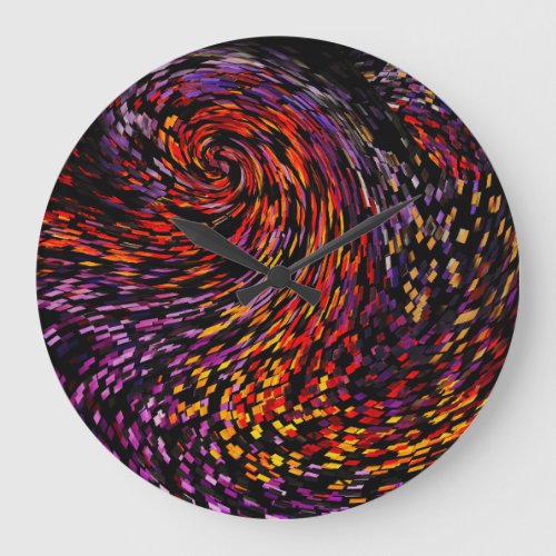 Colorful Abstract Beautiful Background Large Clock