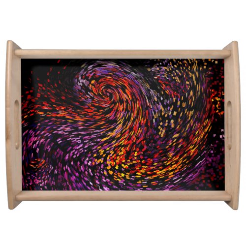 Colorful Abstract Beautiful Background Serving Tray