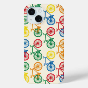 Colorful Abstract Bicycle Pattern Design iPhone 15 Case