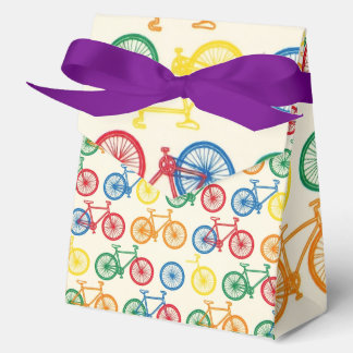 Colorful Abstract Bicycle Pattern Design Favor Boxes
