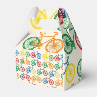 Colorful Abstract Bicycle Pattern Design Favor Boxes