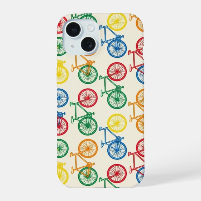Colorful Abstract Bicycle Pattern Design Iphone Case (Back)