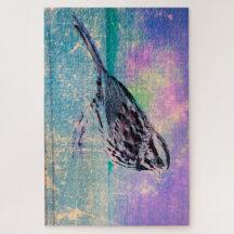 Colorful Abstract Bird Art: Vibrant Songbird
