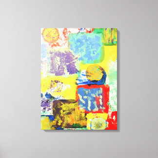 Colorful Abstract Blocks Canvas Print