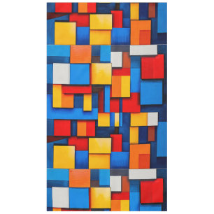 Colorful abstract blocks tablecloth