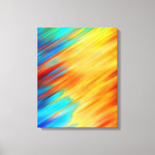 Colorful Abstract Blue Orange Flare Canvas Print