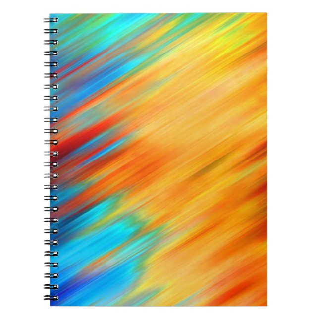 Colorful Abstract Blue Orange Flare Notebook (Front)