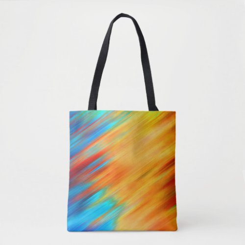 Colorful Abstract Blue Orange Flare Tote Bag