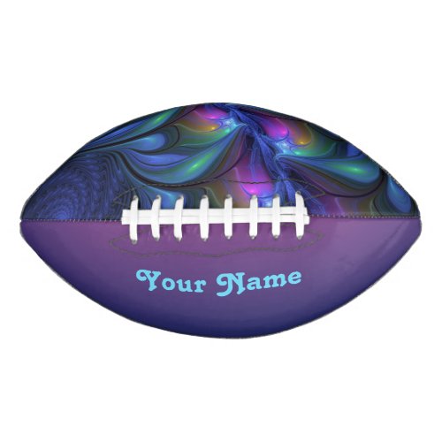 Colorful Abstract Blue Pink Green Fractal Own Name Football