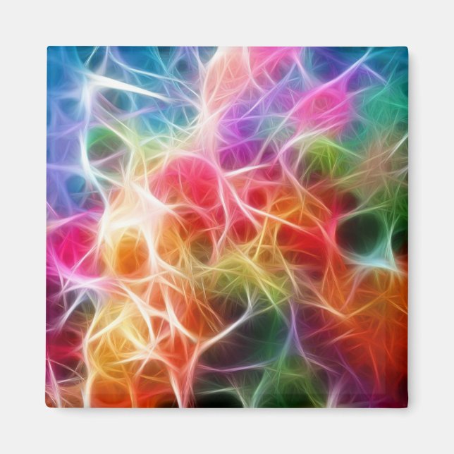 Colorful Abstract Bokeh lighting Electricity Magnet (Front)