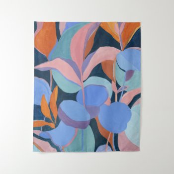 Colorful Abstract Botanical Art Tapestry by byEunMee at Zazzle