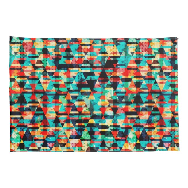 Colorful abstract bright element design pillowcase (Back-Right)