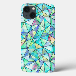 Colorful Abstract Bright Triangles  iPhone 13 Case