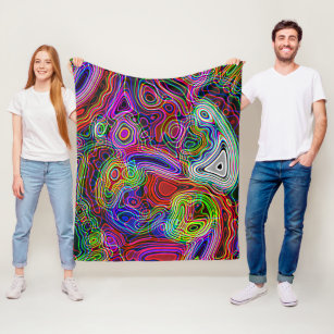 Abstract Neon Blankets Throw Fleece Sherpa Blankets Zazzle