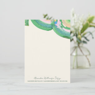 Colorful Abstract Brushstroke Creative Business Note Card