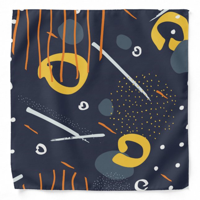 Colorful abstract brushstrokes background. bandana (Front)