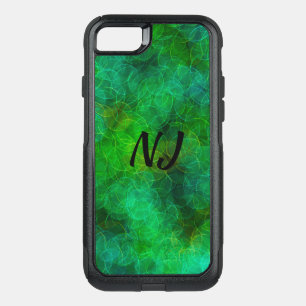 Colorful Abstract Bubbles Green and Black Modern OtterBox Commuter iPhone SE/8/7 Case