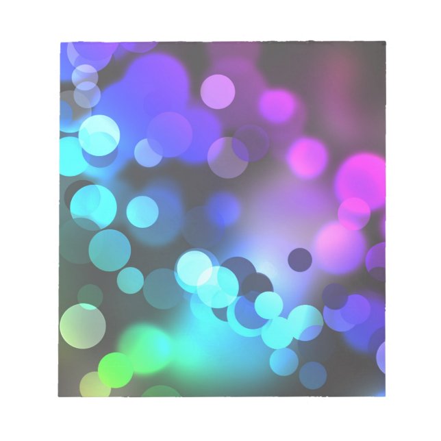 Colorful Abstract Bubbles Notepad (Front)