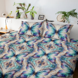 Colorful abstract butterfly design accent pillow
