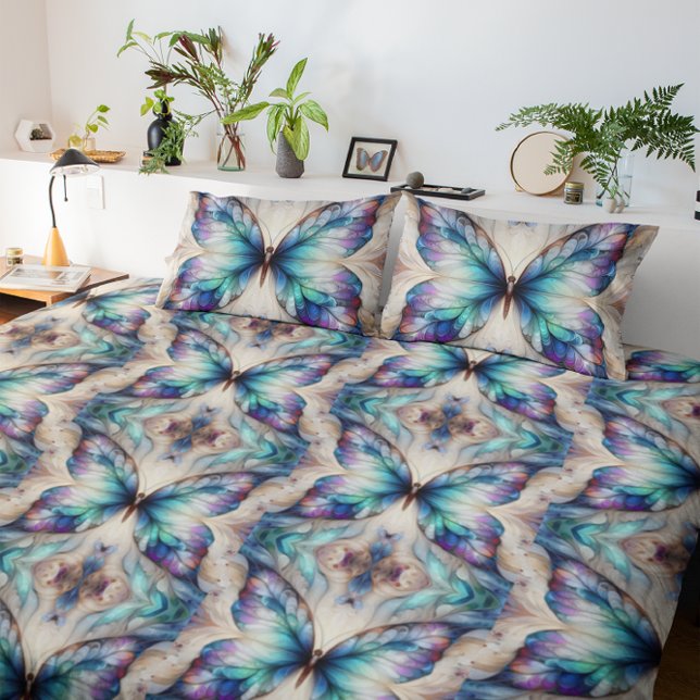 Colorful abstract butterfly design accent pillow (Creator Uploaded)