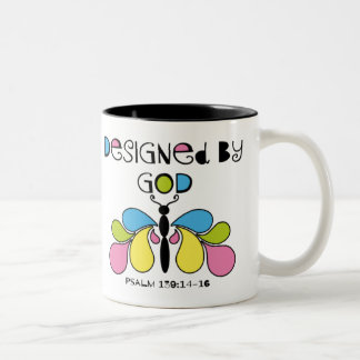 Colorful Abstract Butterfly Designed by God Two-Tone Coffee Mug