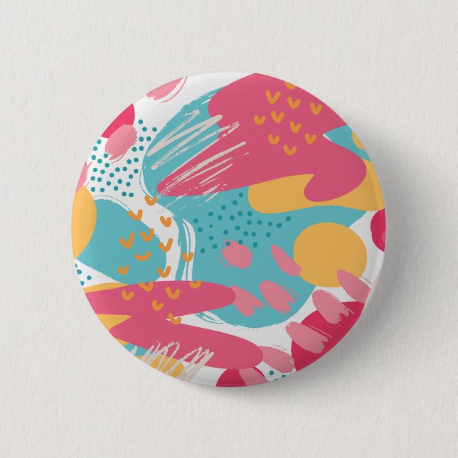 Colorful Abstract Button (Front)