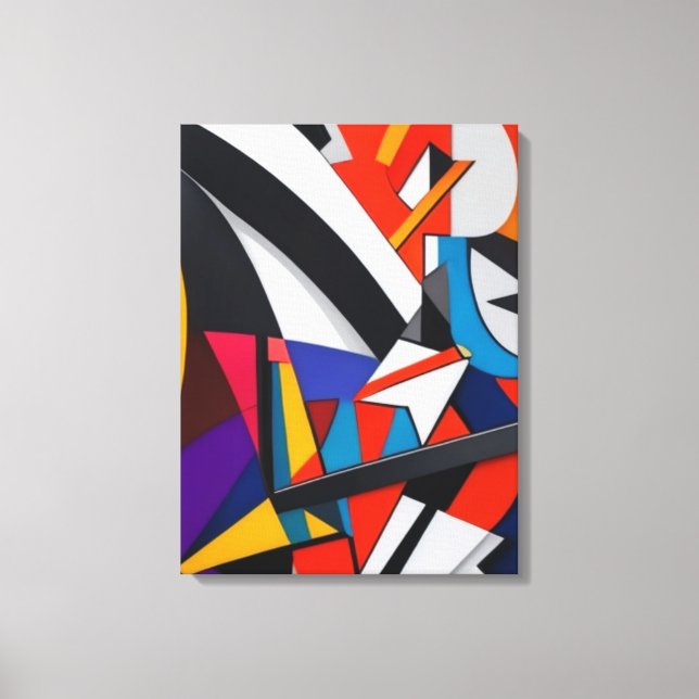 colorful abstract Canvas Wall Art For Living Room (Front)