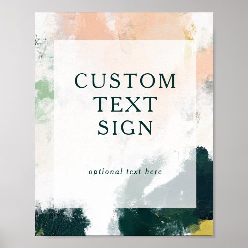 Colorful Abstract Cards and Gifts Custom Sign