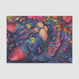 Colorful Abstract Cat Tissue Paper