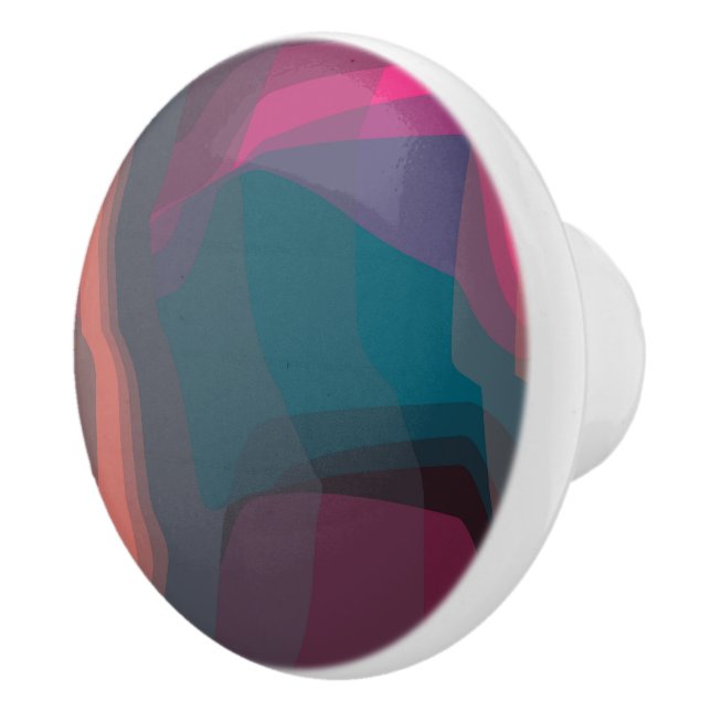 Colorful Abstract Ceramic Knob (Right)