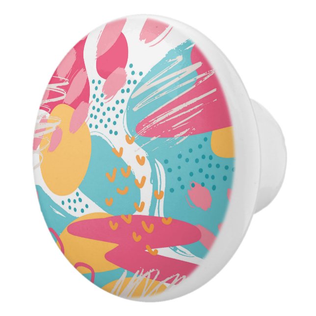 Colorful Abstract Ceramic Knob (Right)