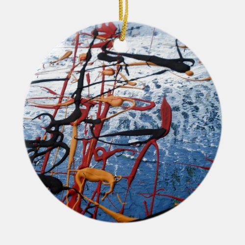 Colorful Abstract Ceramic Ornament