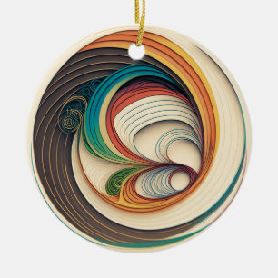 Colorful Abstract Christmas Ornament