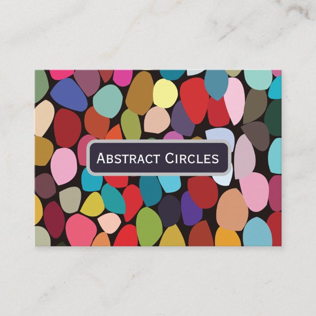 Colorful Abstract Circles  Business Card (Front)