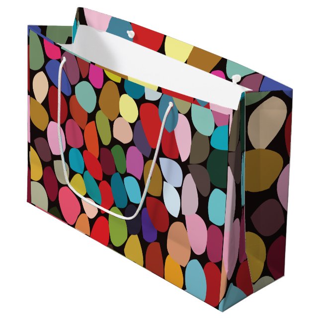 Colorful Abstract Circles  Large Gift Bag (Front Angled)