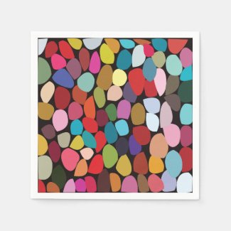 Colorful Abstract Circles Party Napkins