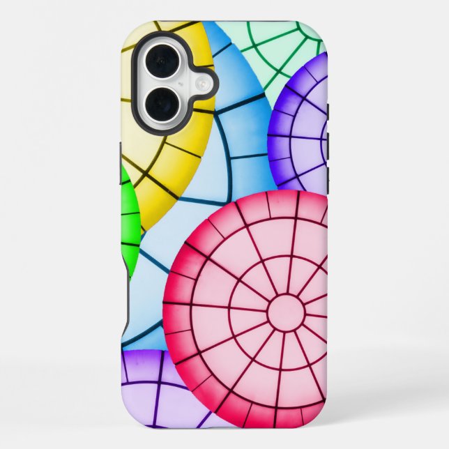 Colorful Abstract Circles Pattern Iphone Case (Back)