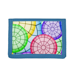 Colorful Abstract Circles Pattern Trifold Wallet