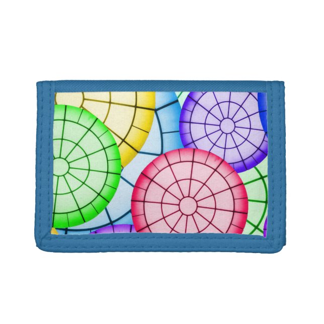 Colorful Abstract Circles Pattern Trifold Wallet (Front)