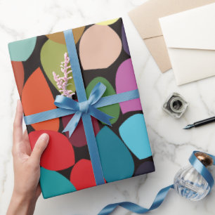 Colorful Abstract Circles  Wrapping Paper