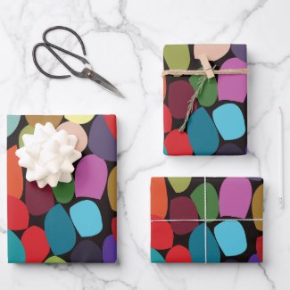 Colorful Abstract Circles  Wrapping Paper Sheets